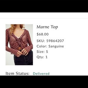 🌟⭐️Sheer retro tie front top ⭐️🌟